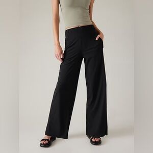Athleta Cosmic Wide Leg High Rise Pants Black Size 14